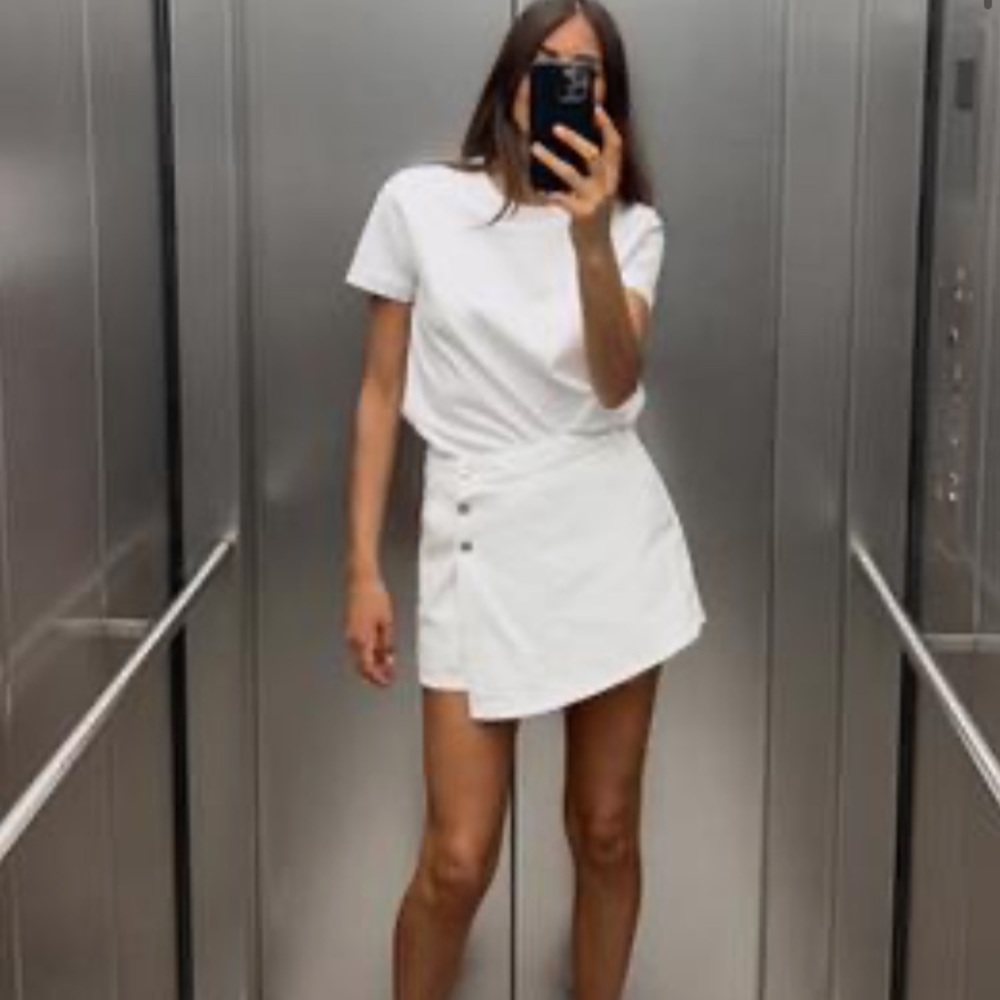 Zara wrap denim skort